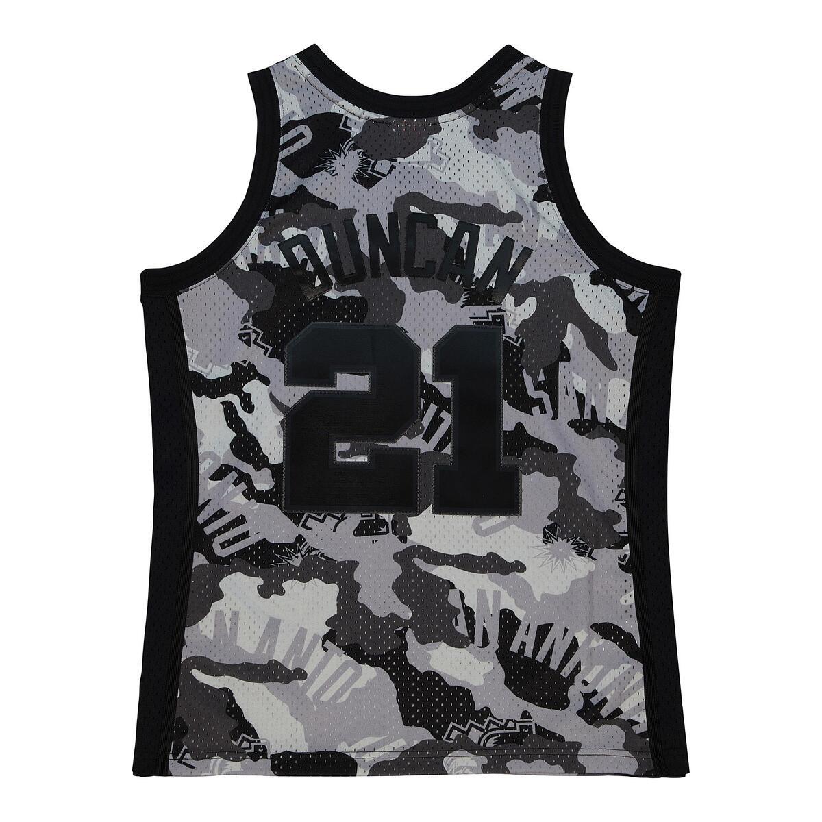 NBA GHOST BLACK CAMO SWINGMAN JERSEY SPURS 1998 TIM DUNCAN Pattern-Black SMJY4589-SAS98TDUPTBK - Image 2
