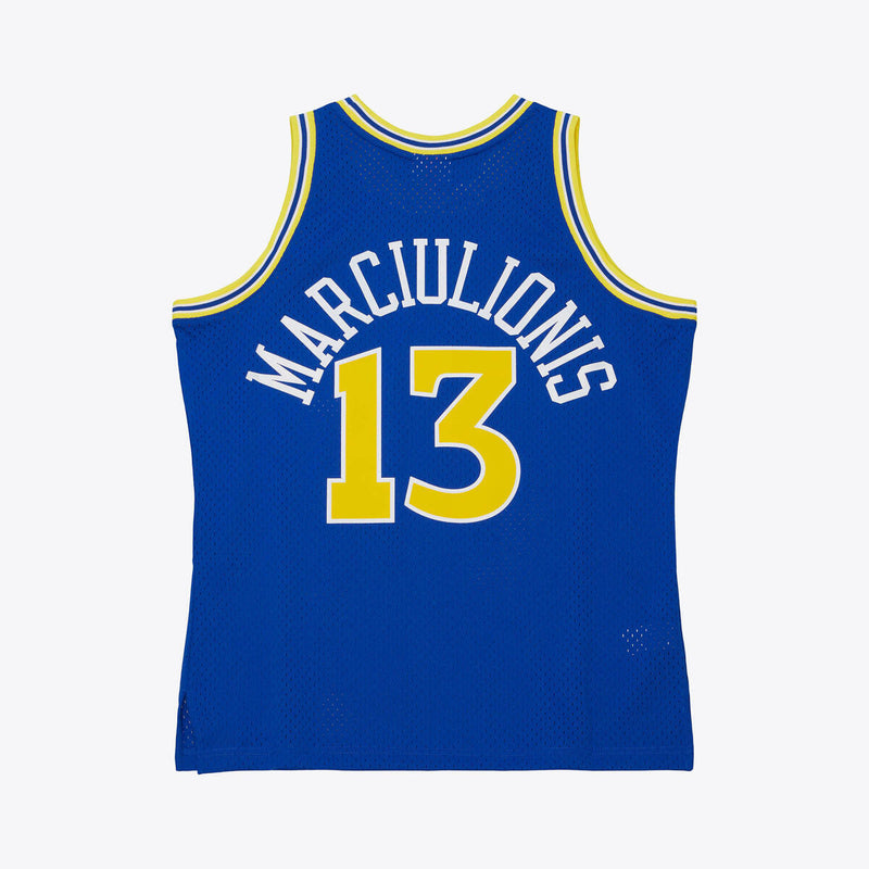 NBA ROAD JERSEY WARRIORS 1990 SARUNAS MARCIULIONIS - Royal - Image 2