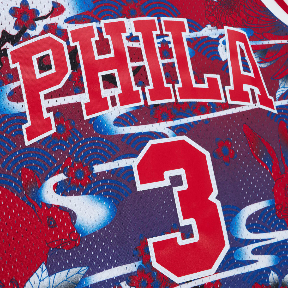 NBA AH SWINGMAN JERSEY 5.0 76ERS 1996 ALLEN IVERSON - Red-Royal - Image 3