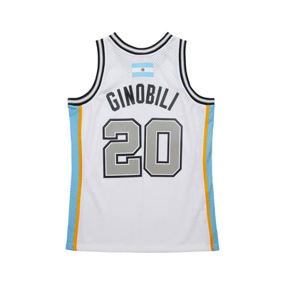 NBA NUMBER RETIREMENT SPURS 2002 MANU GINOBILI White SMJY5236-SAS02MGNWHIT - Image 3