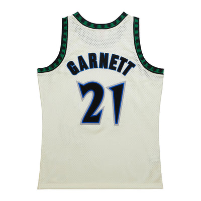 NBA CHAINSTITCH SWINGMAN JERSEY TIMBERWOLVES 1997 KEVIN GARNETT Cream SMJY5846-MTI97KGACREA - Image 2