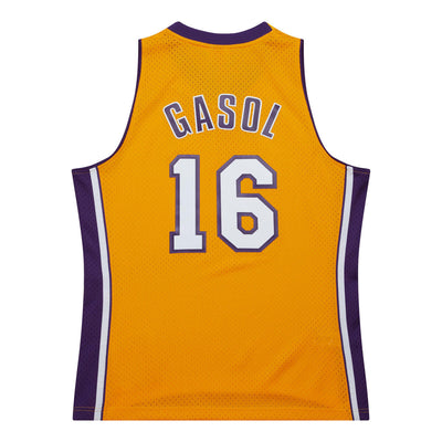 NBA GOLD JERSEY LAKERS 2009 PAU GASOL - Light Gold - Image 2