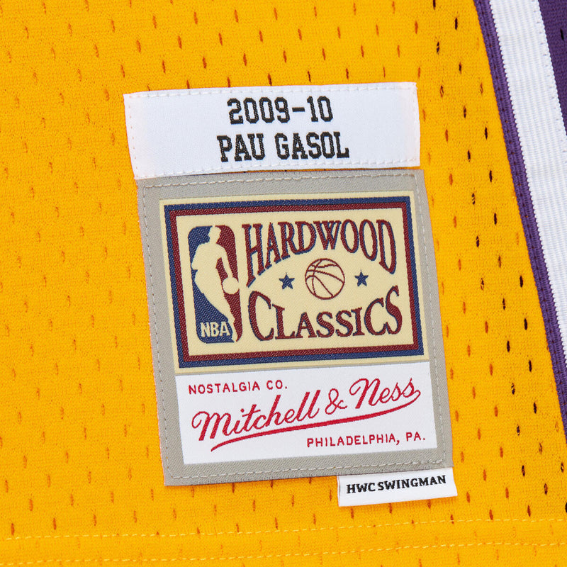 NBA GOLD JERSEY LAKERS 2009 PAU GASOL - Light Gold - Image 5