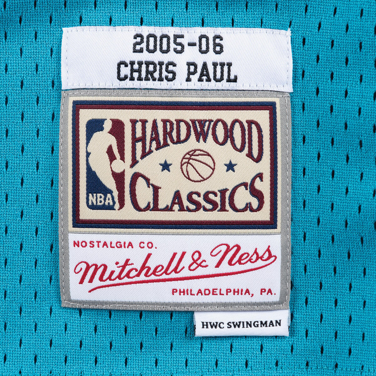 NBA SWINGMAN ROAD JERSEY HORNETS 2005 CHRIS PAUL - Teal - Image 3