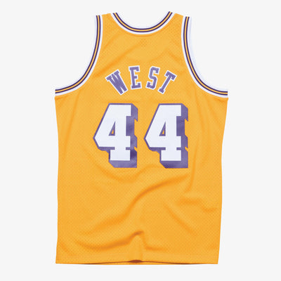 NBA SWINGMAN JERSEY LAKERS 1971-1972 JERRY WEST - Light Gold - Image 2
