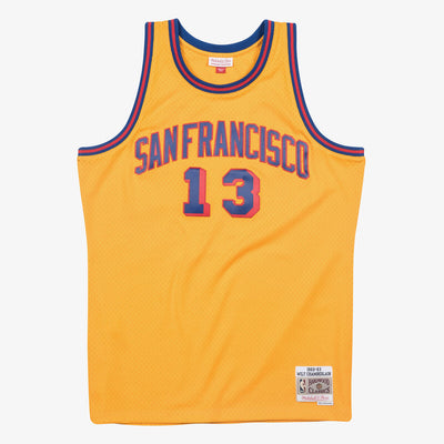 NBA SWINGMAN JERSEY WARRIORS 62-63 WILT CHAMBERLAIN - Light Gold - Image 2