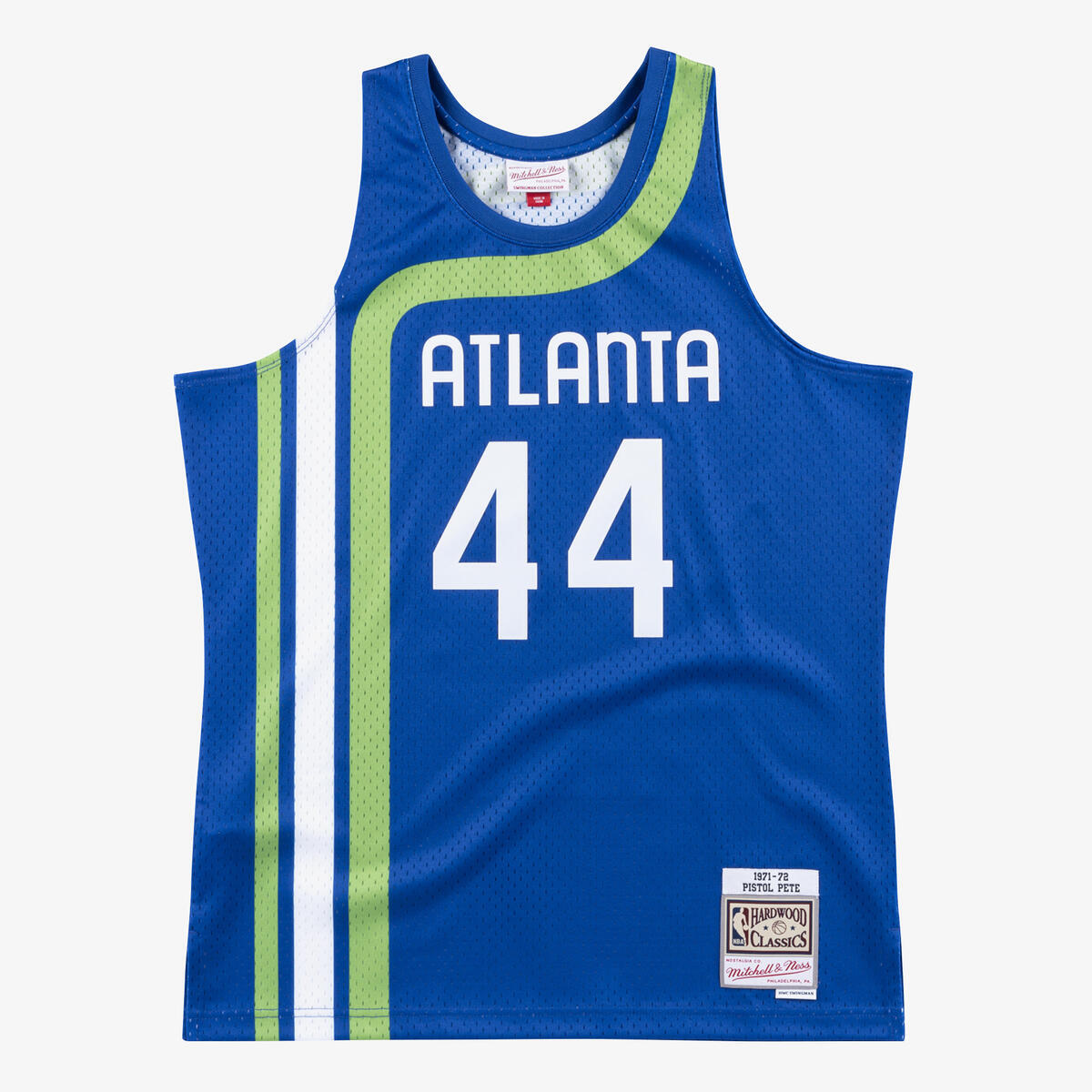 NBA SWINGMAN JERSEY HAWKS 1971 PETE MARAVICH - Royal - Image 1