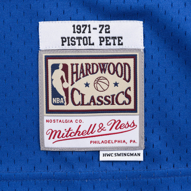 NBA SWINGMAN JERSEY HAWKS 1971 PETE MARAVICH - Royal - Image 3
