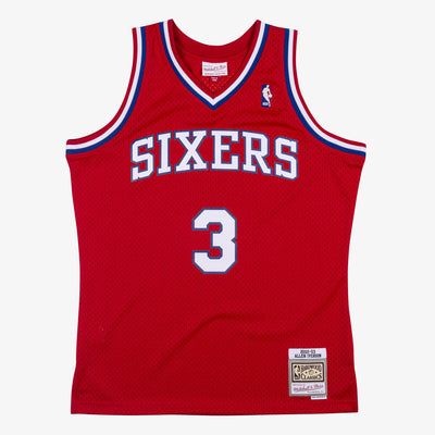 NBA SWINGMAN JERSEY 76ERS 2002 ALLEN IVERSON - University Red - Image 1