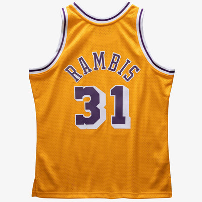 NBA SWINGMAN JERSEY LAKERS 1984 KURT RAMBIS - Light Gold - Image 2