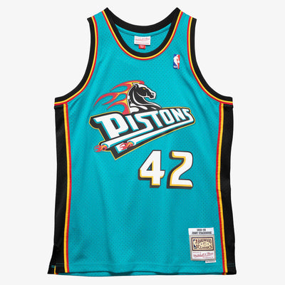 NBA SWINGMAN JERSEY PISTONS 1998 JERRY STACKHOUSE - Hornets Blue - Image 1