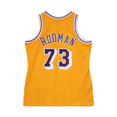 NBA SWINGMAN JERSEY LAKERS 1998 DENNIS RODMAN - Gold - Image 2