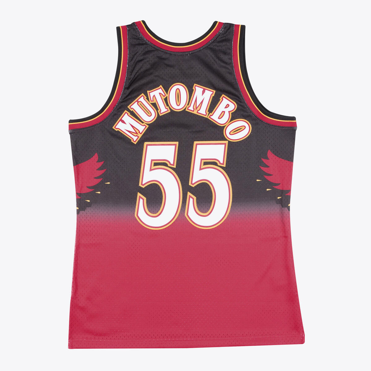 NBA SWINGMAN ROAD JERSEY HAWKS 1996 DIKEMBE MUTOMBO - Scarlet - Image 2