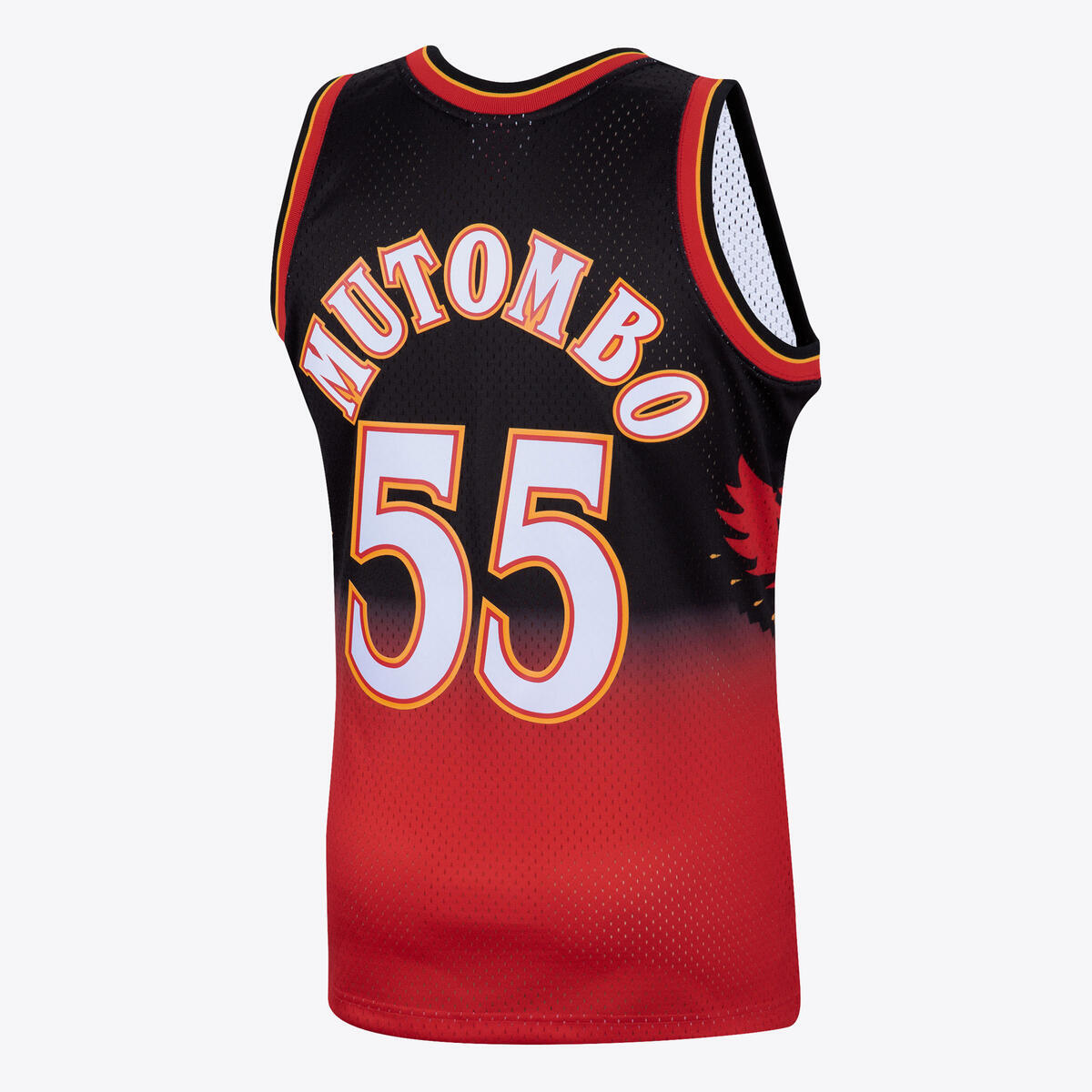 NBA SWINGMAN ROAD JERSEY HAWKS 1996 DIKEMBE MUTOMBO - Scarlet - Image 4