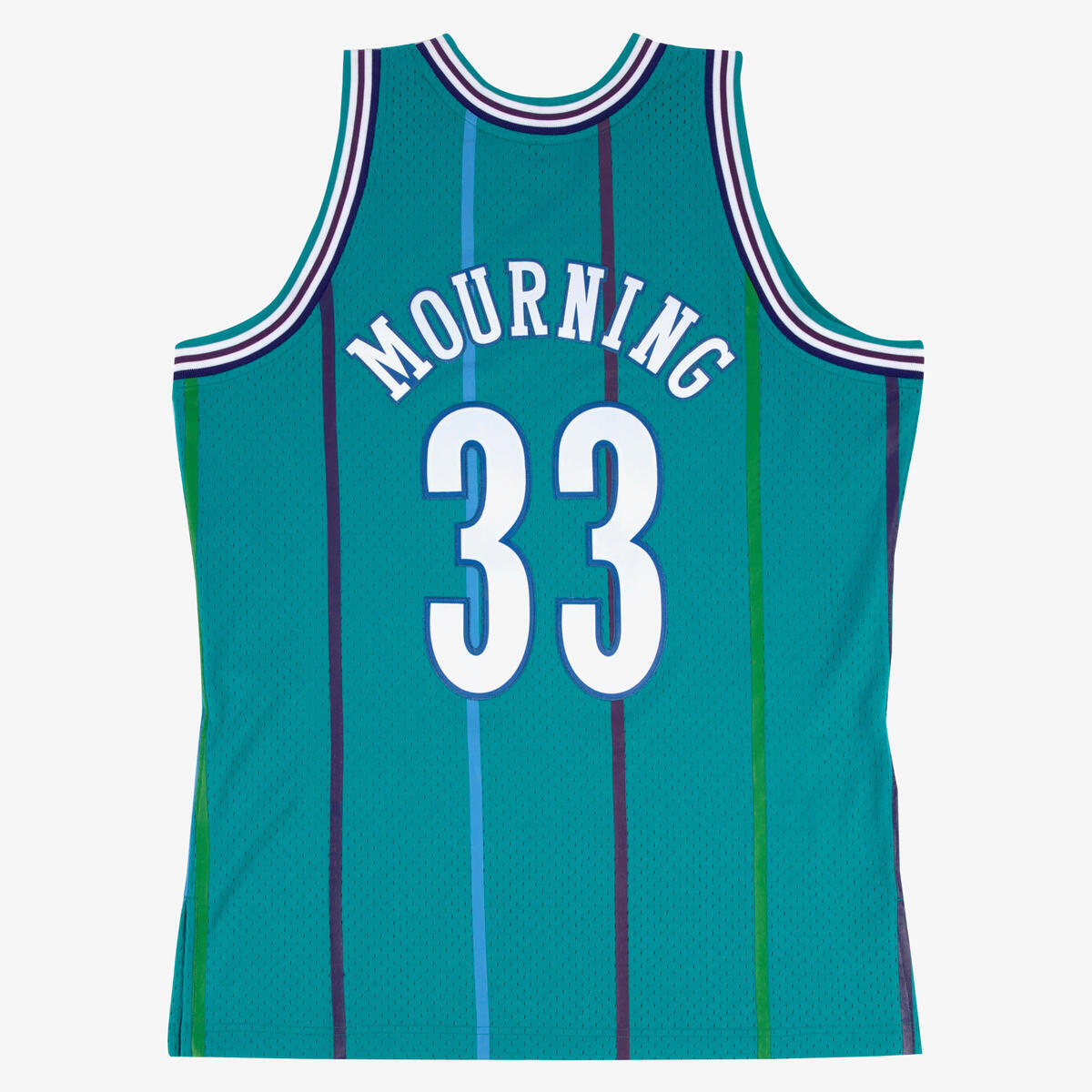 NBA SWINGMAN ROAD JERSEY HORNETS 1992 ALONZO MOURNING - Teal - Image 2