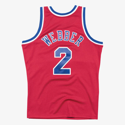NBA SWINGMAN ROAD JERSEY BULLETS 1994 CHRIS WEBBER - Scarlet - Image 2