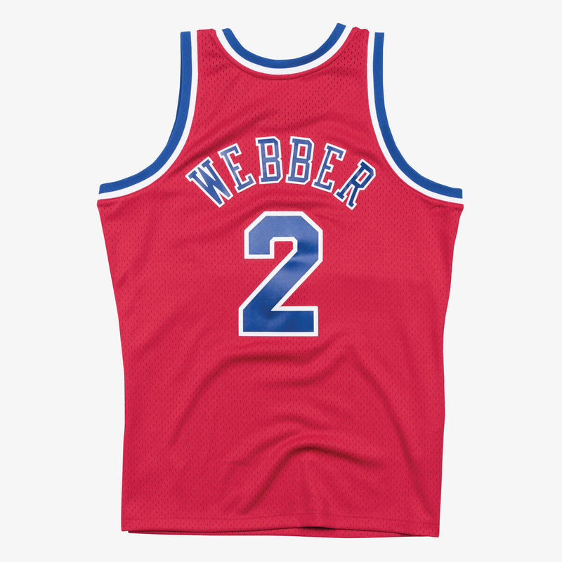 NBA SWINGMAN ROAD JERSEY BULLETS 1994 CHRIS WEBBER - Scarlet - Image 2