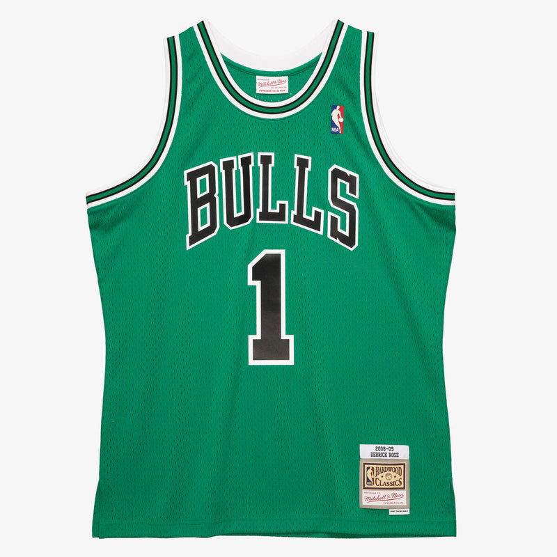 NBA SWINGMAN JERSEY BULLS 2008 DERRICK ROSE - KELLY GREEN - Image 1