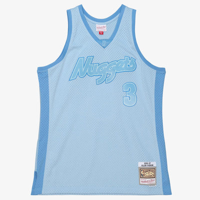 NBA SPACE KNIT SWINGMAN JERSEY NUGGETS 2006 ALLEN IVERSON - Light Blue - Image 1