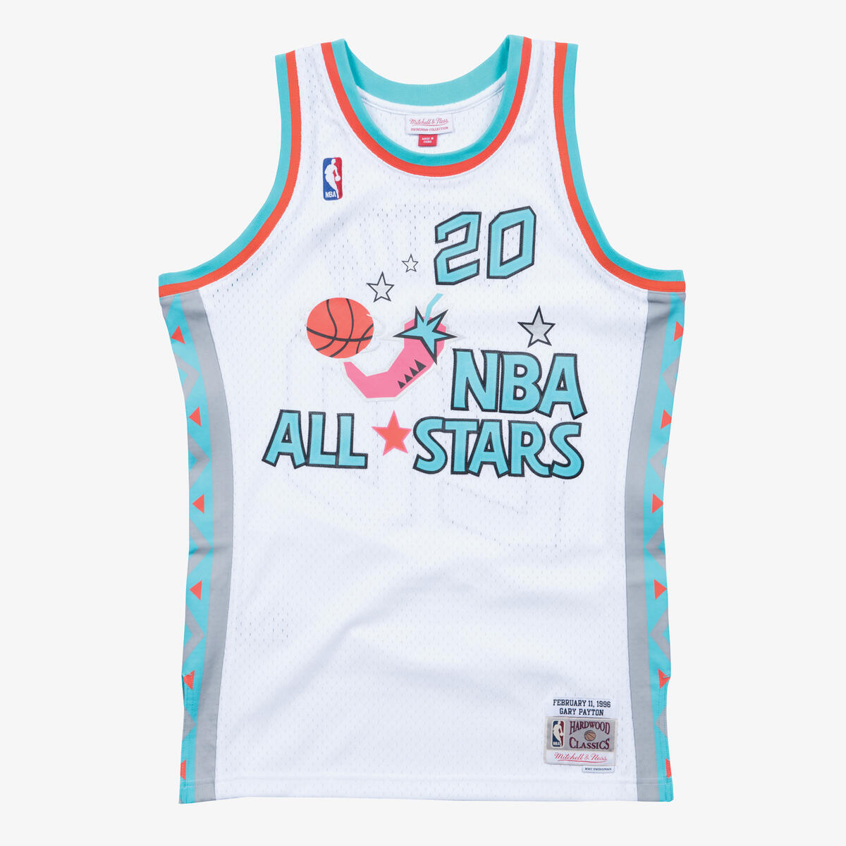 NBA SWINGMAN JERSEY ALL-STAR 1996 GARY PAYTON - White - Image 1