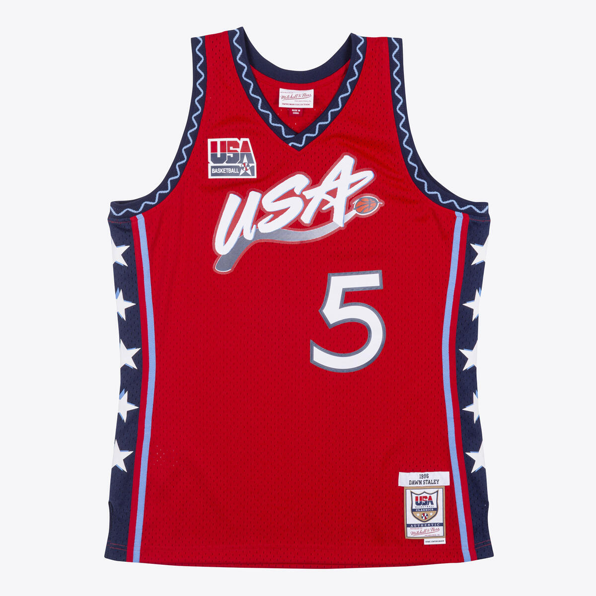 NBA SWINGMAN JERSEY USA 1996 DAWN STALEY University Red SMJYLG19093-USASCAR96DSY - Image 1