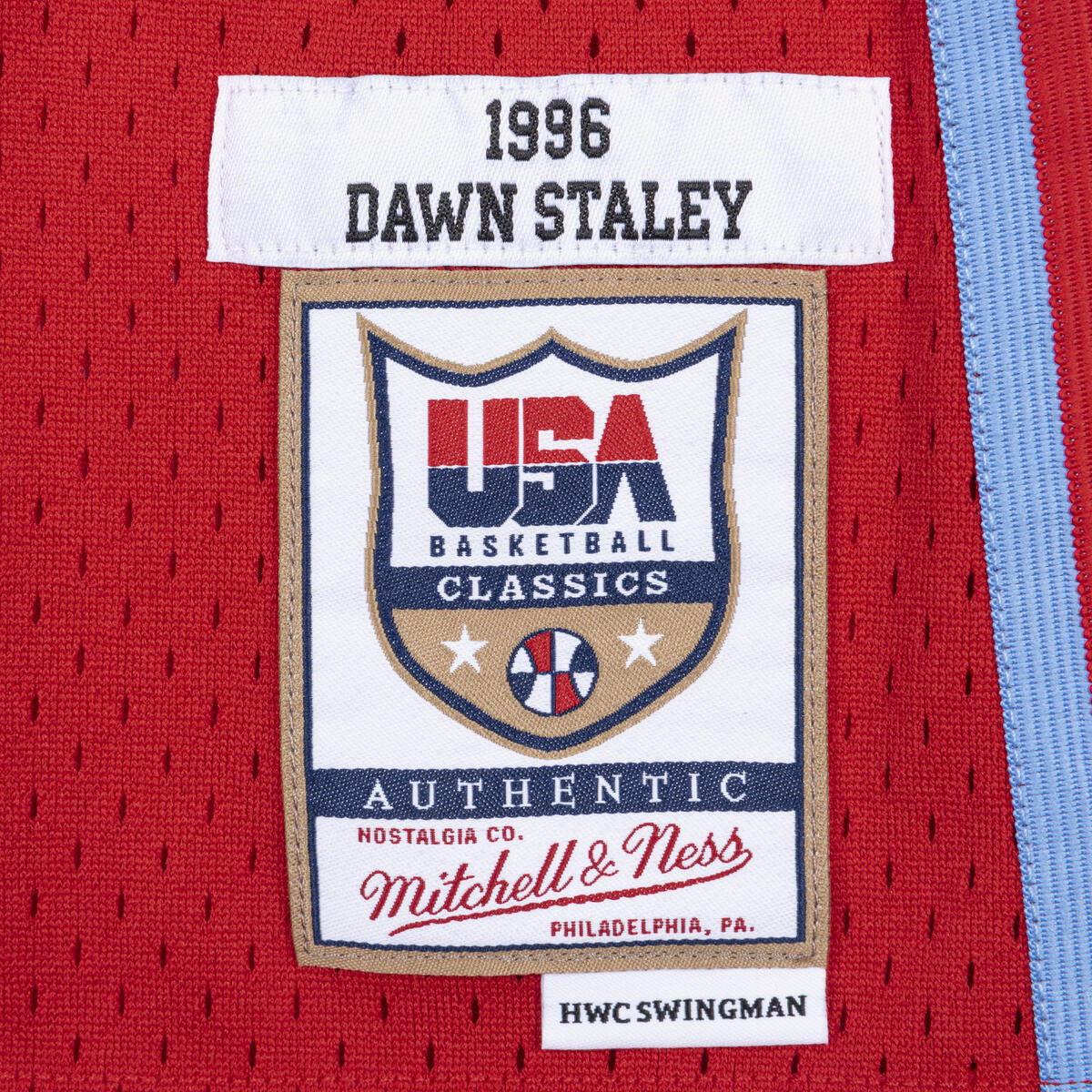 NBA SWINGMAN JERSEY USA 1996 DAWN STALEY University Red SMJYLG19093-USASCAR96DSY - Image 3