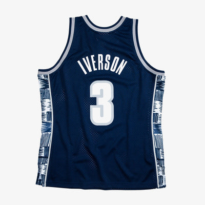 NCAA JERSEY GEORGETOWN 1995 ALLEN IVERSON - Navy - Image 2