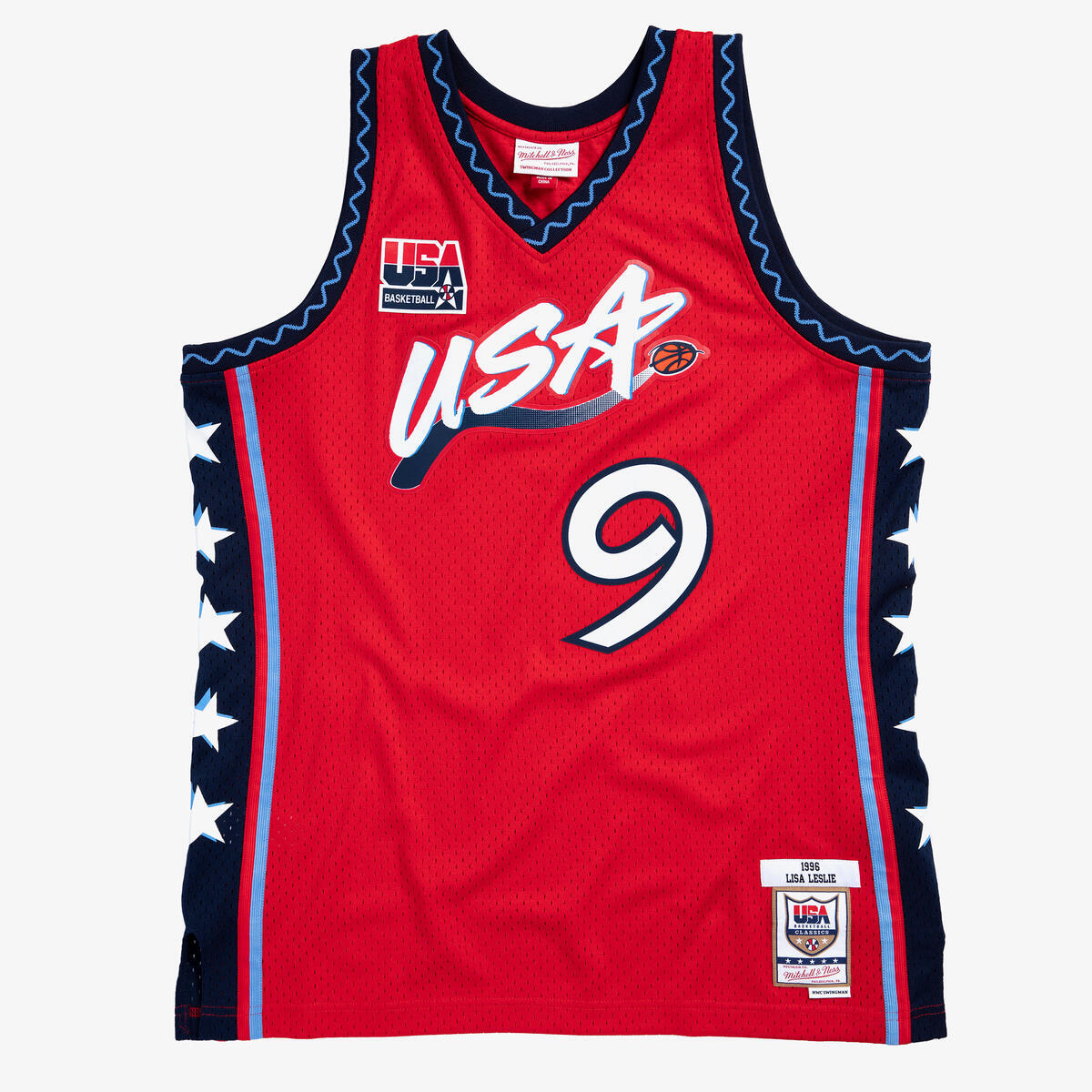 NBA SWINGMAN JERSEY USA 1996 LISA LESLIE - University Red - Image 1