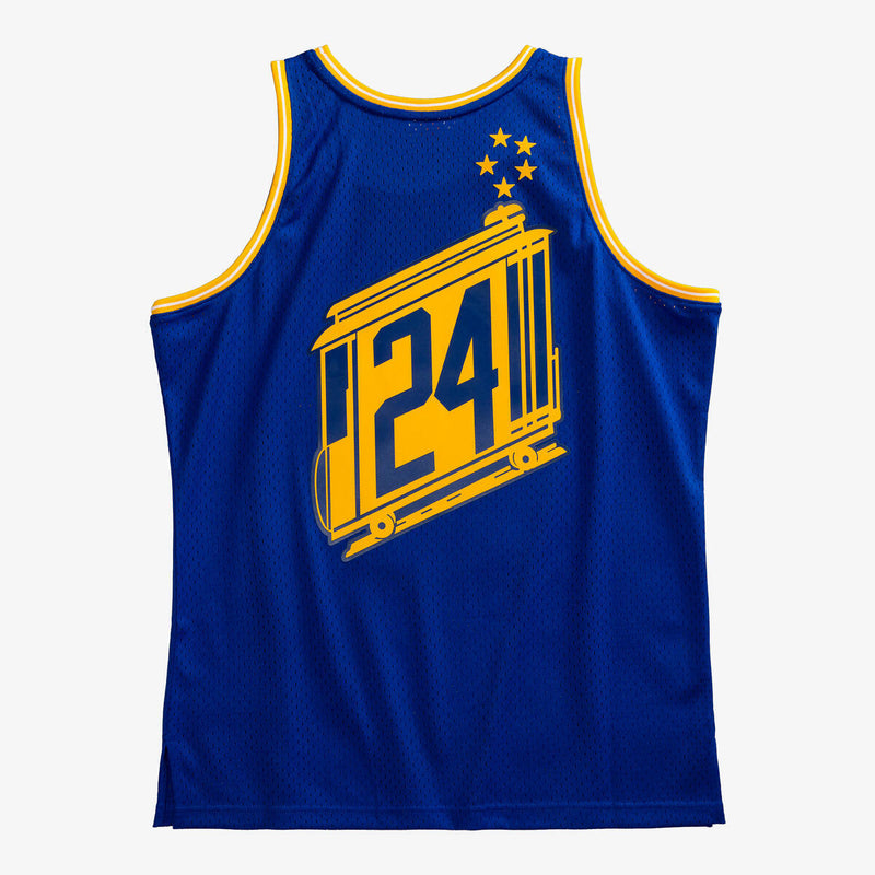 NBA SWINGMAN JERSEY WARRIORS 1966 RICK BARRY - Royal - Image 2