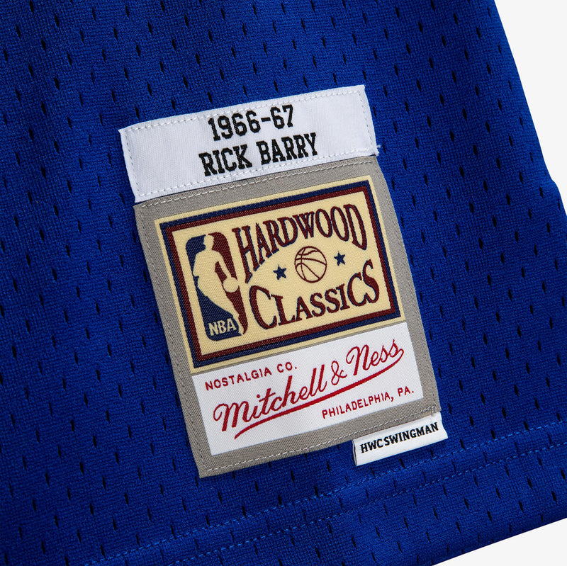 NBA SWINGMAN JERSEY WARRIORS 1966 RICK BARRY - Royal - Image 3