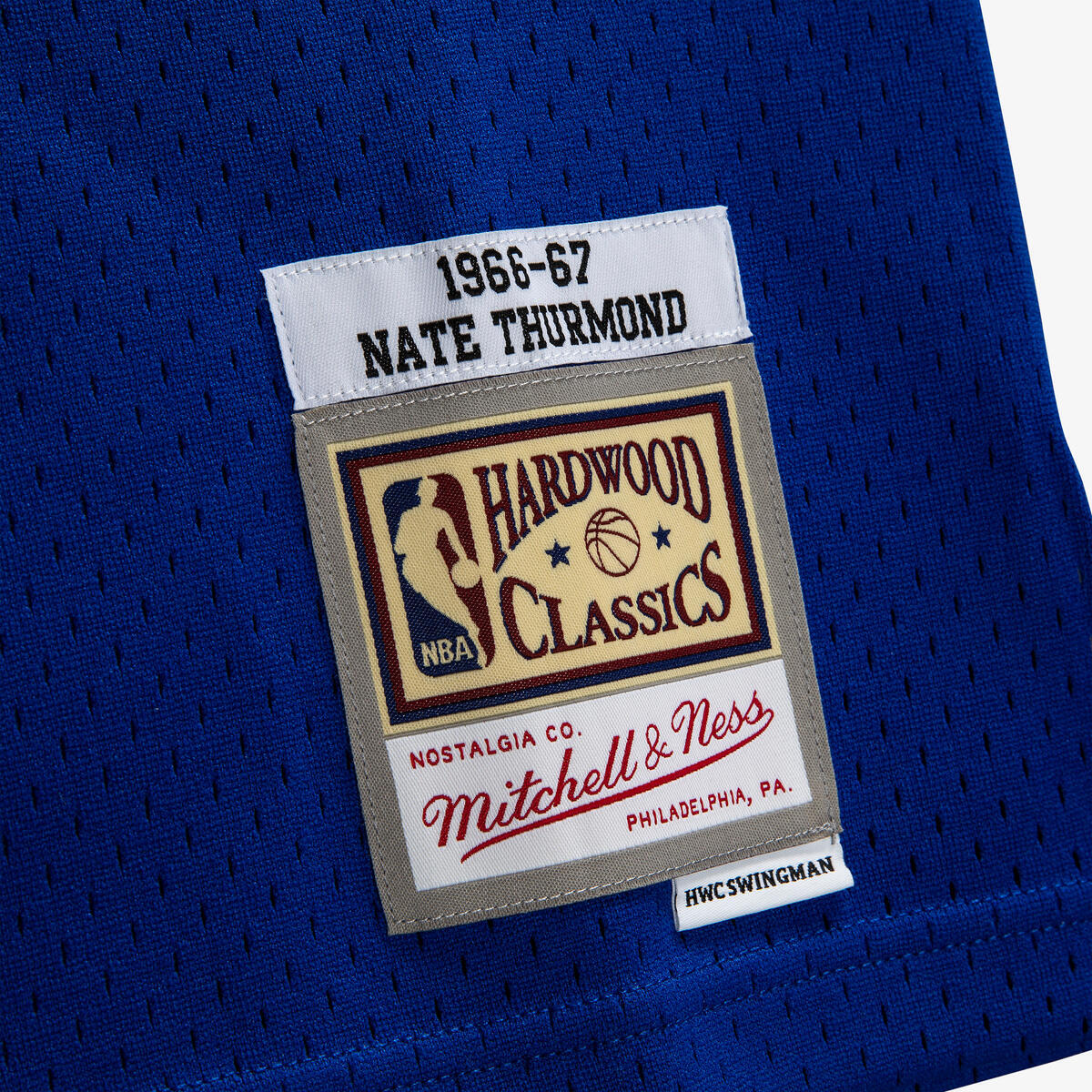 NBA SWINGMAN JERSEY WARRIORS 1966 NATE THURMOND - Royal - Image 3