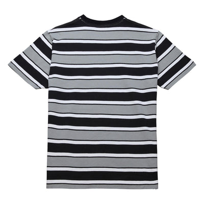 NBA STRIPED SS SHIRT WARRIORS Black SS10114-GSWBLCK - Image 2