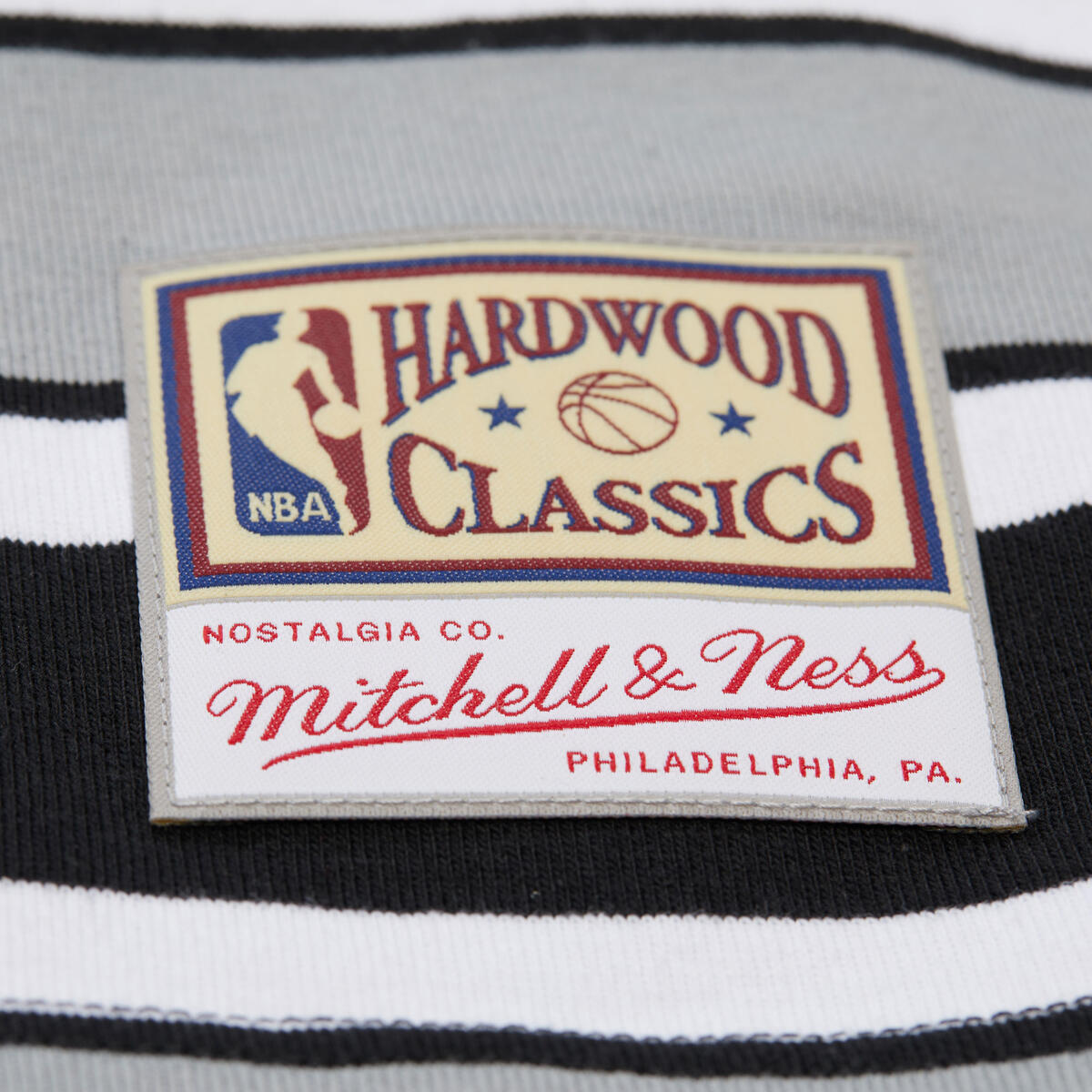 NBA STRIPED SS SHIRT WARRIORS Black SS10114-GSWBLCK - Image 3