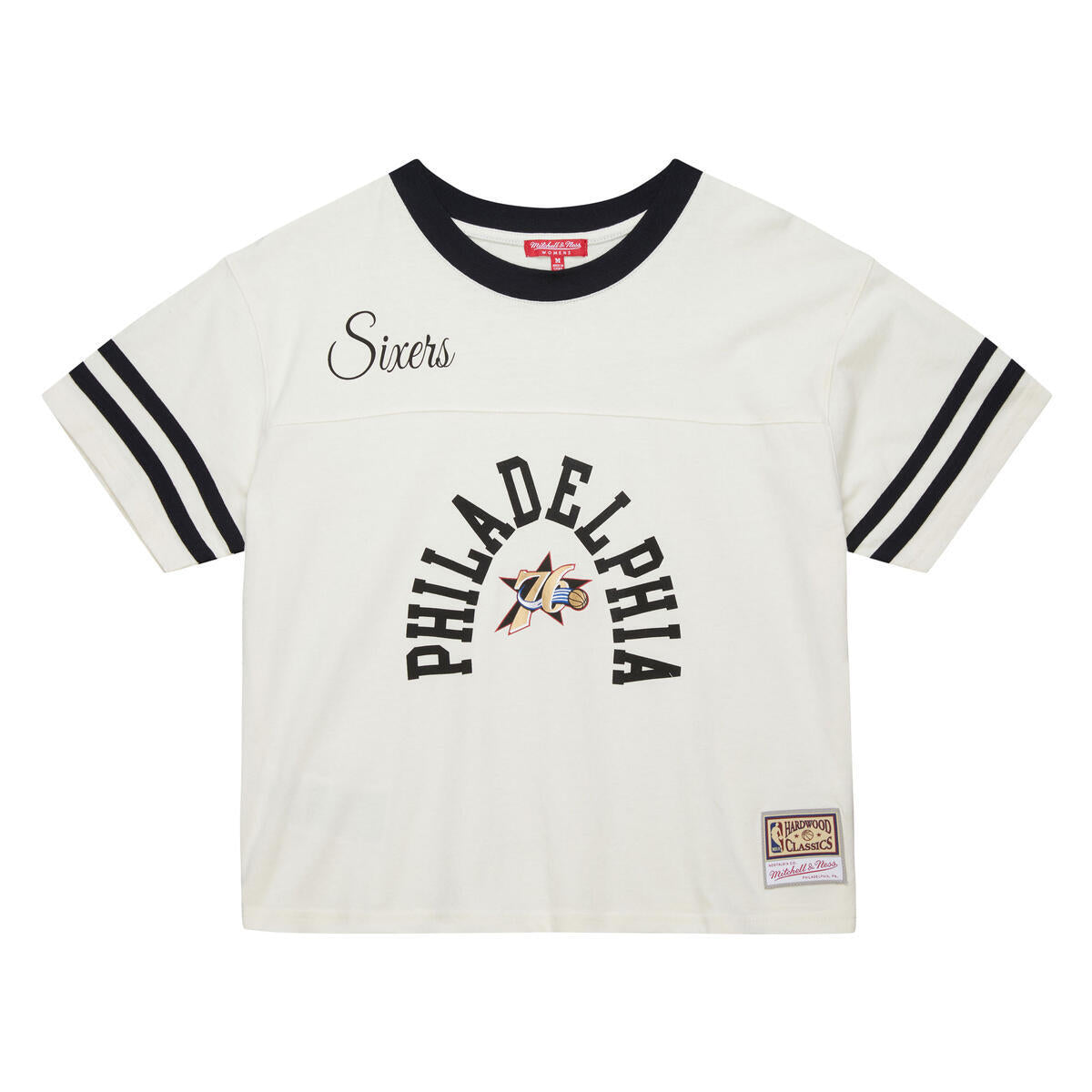 NBA CROPPED YOKE TEE 76ERS - Image 1