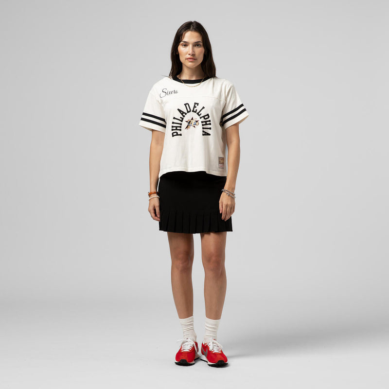 NBA CROPPED YOKE TEE 76ERS - Image 6