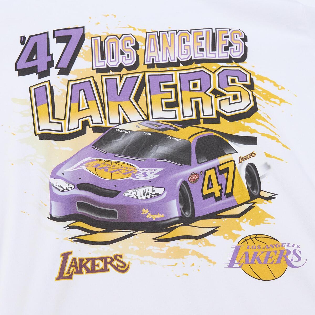 NBA SPEEDWAY INDY CAR SS TEE LAKERS White SS8174-LALWHIT - Image 3