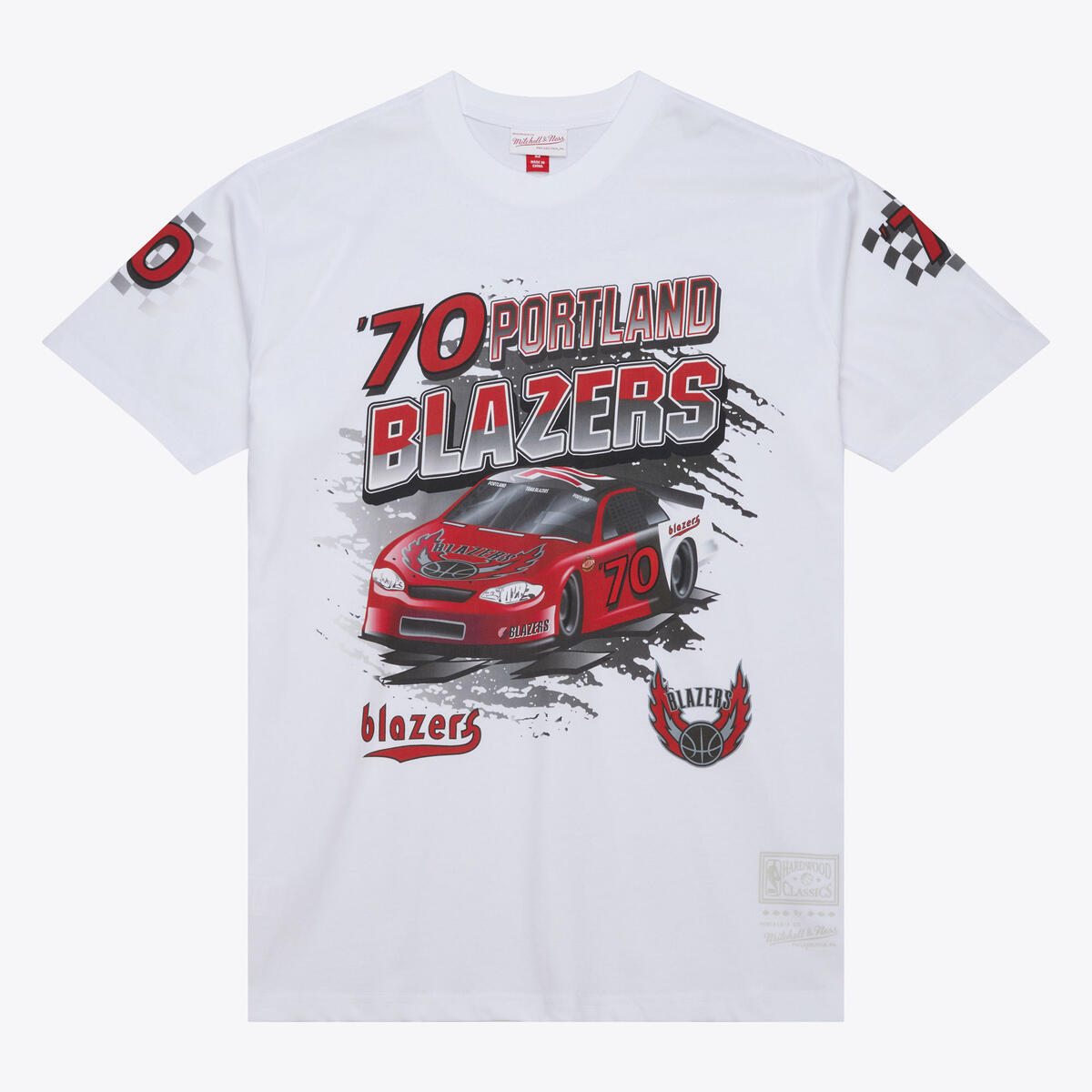 NBA SPEEDWAY INDY CAR SS TEE TRAIL BLAZERS - White - Image 1