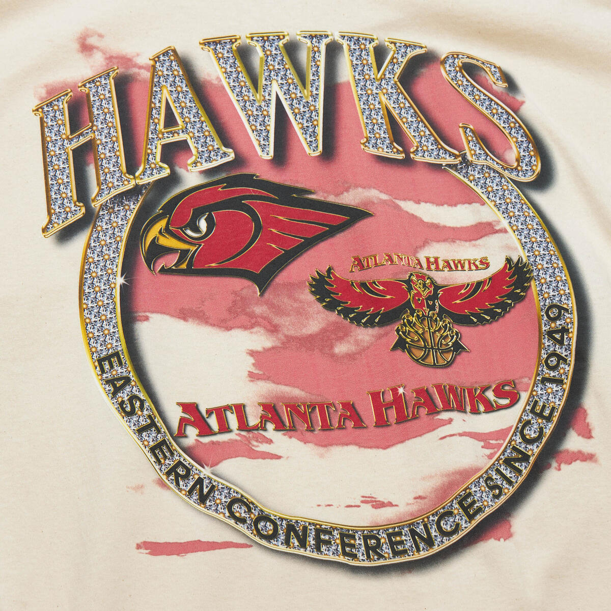 NBA CROWN JEWELS SS TEE HWC HAWKS NATURAL SS8186-AHANTRL - Image 3