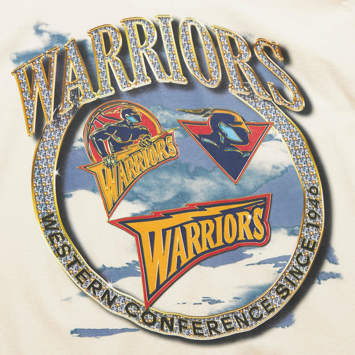 NBA CROWN JEWELS SS TEE HWC WARRIORS NATURAL SS8186-GSWNTRL - Image 3
