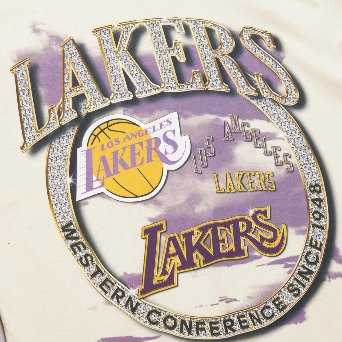 NBA CROWN JEWELS SS TEE HWC LAKERS NATURAL SS8186-LALNTRL - Image 3