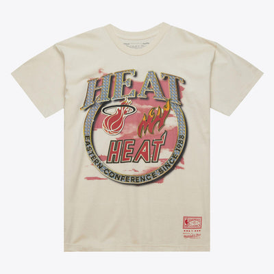 NBA CROWN JEWELS SS TEE HWC HEAT NATURAL SS8186-MHENTRL - Image 1