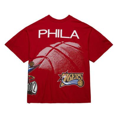NBA LOGO BLAST SS TEE HWC 76ERS Red SS8235-P76RED1 - Image 1
