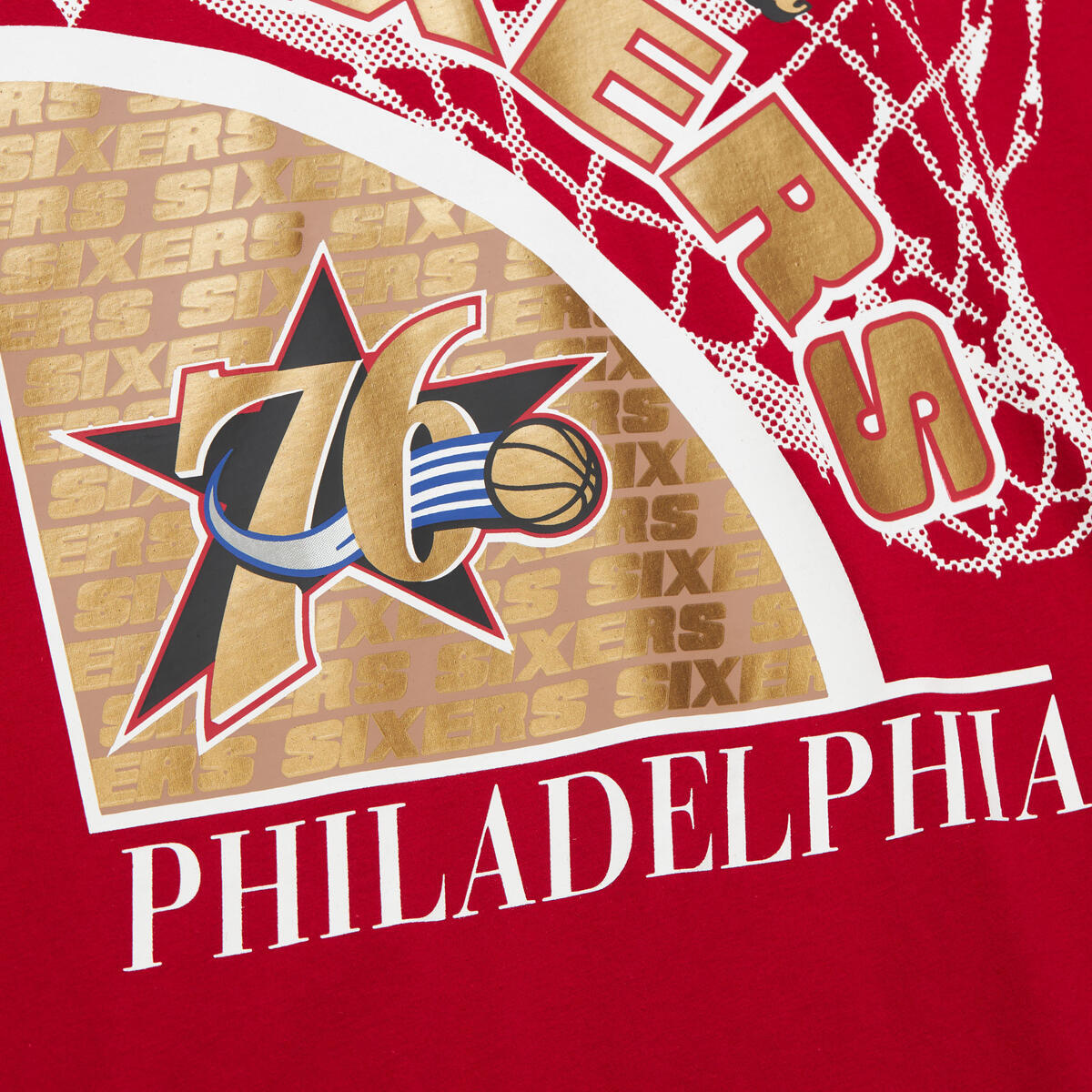 NBA LOGO BLAST SS TEE HWC 76ERS Red SS8235-P76RED1 - Image 2