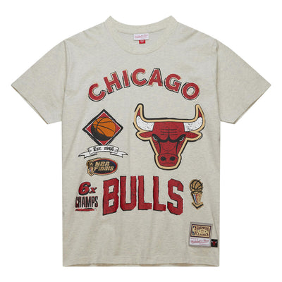 NBA LEGACY DEFINED SS TEE HWC BULLS Oatmeal Heather SS8412-CBUOTHT - Image 1