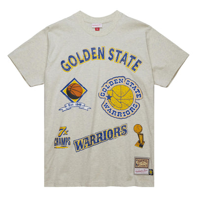 NBA LEGACY DEFINED SS TEE HWC WARRIORS Oatmeal Heather SS8412-GSWOTHT - Image 1