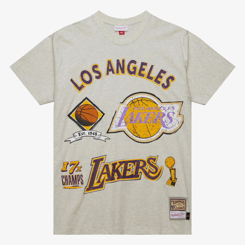 NBA LEGACY DEFINED SS TEE HWC LAKERS - Oatmeal Heather - Image 1