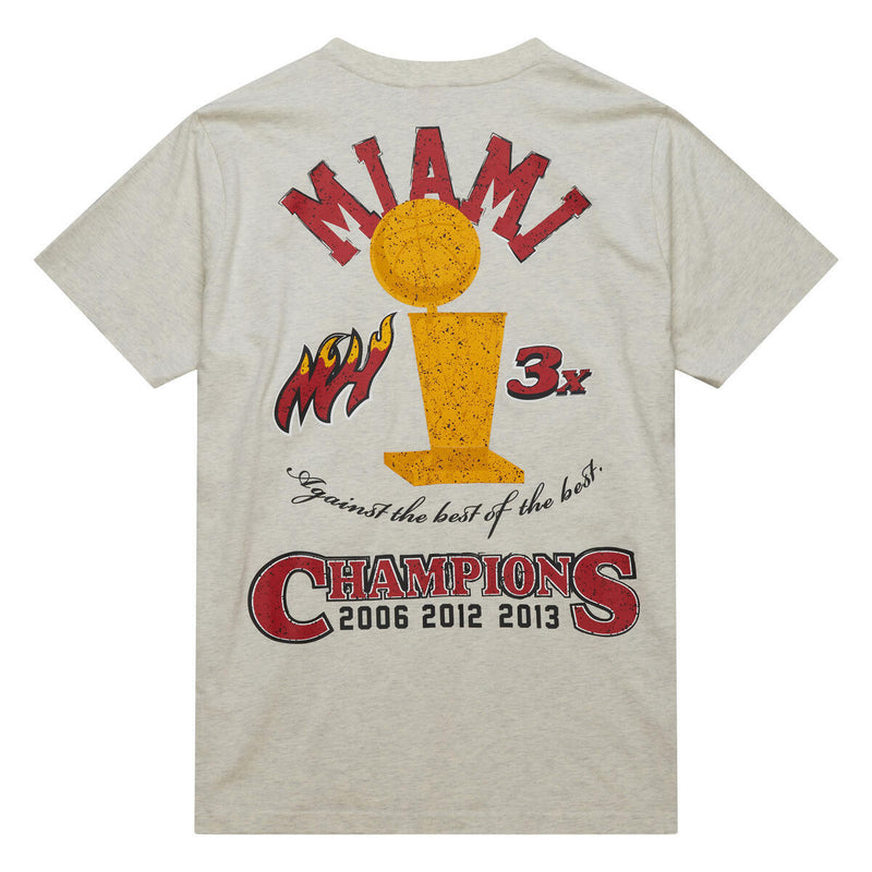 NBA LEGACY DEFINED SS TEE HWC HEAT Oatmeal Heather SS8412-MHEOTHT - Image 3