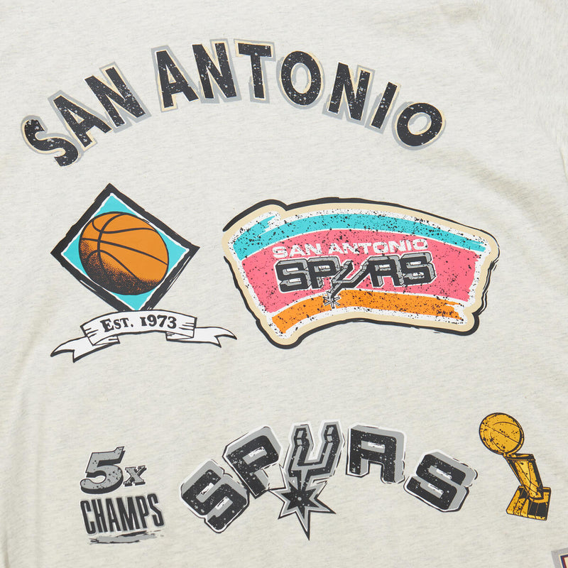 NBA LEGACY DEFINED SS TEE HWC SPURS Oatmeal Heather SS8412-SASOTHT - Image 5