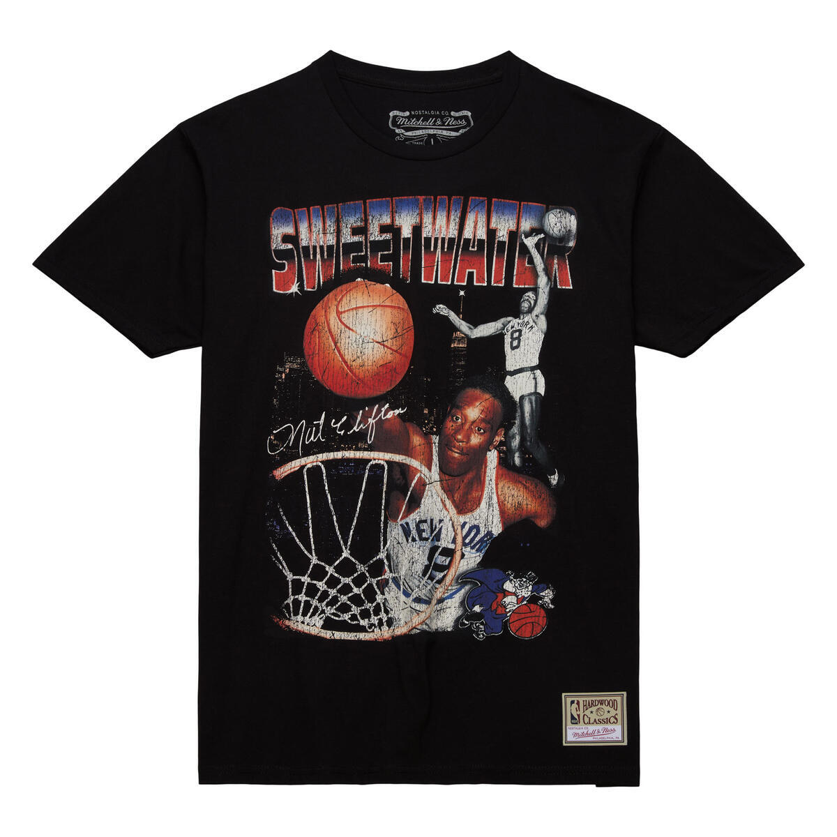 NBA PIONEER TEE KNICKS NAT CLIFTON Black SS9628-NYKBLCK - Image 1