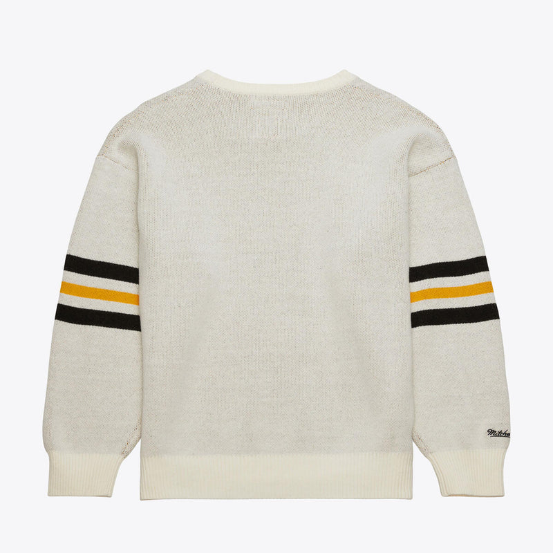 NHL RETRO HELMET SWEATER CURRENT LOGO BRUINS Cream SW8081-BBNCREA - Image 2